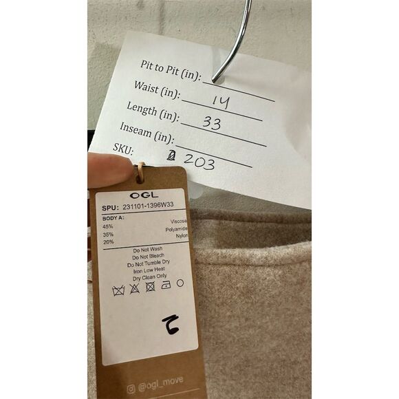 OGL Women's Beige Cropped Button-Up Jacket Size small - Picture 5 of 5